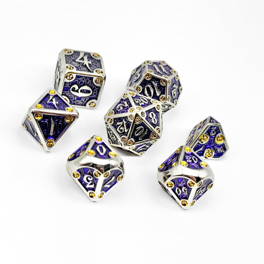 Dungeon Delve - Tomb of the Dead 7 Piece RPG set Alloy Metal Dice