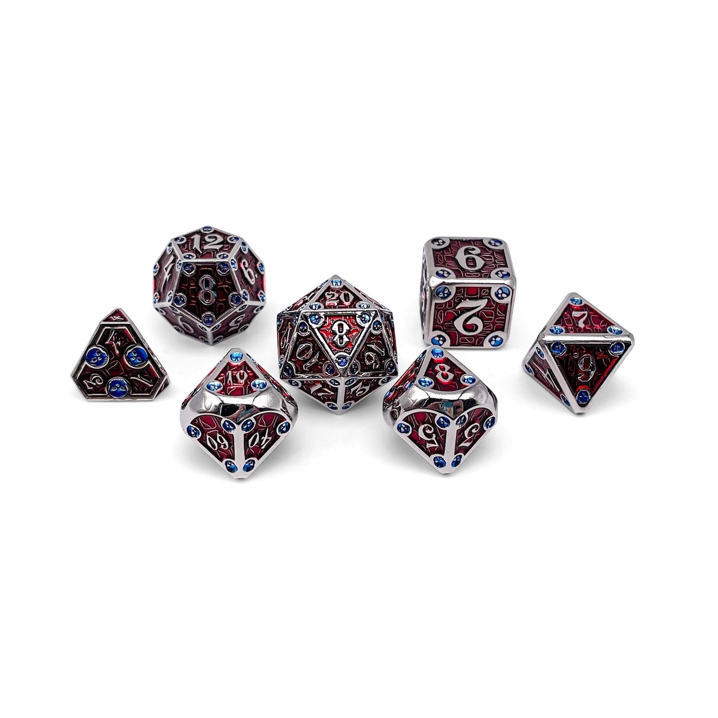 Dungeon Delve - Vampiric Corruption 7 Piece RPG set Alloy Metal Dice