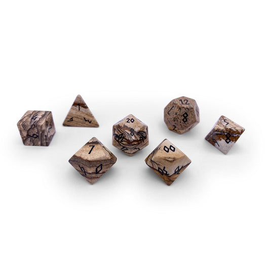 Picture Jasper - 7 Piece RPG Set Gemstone Dice