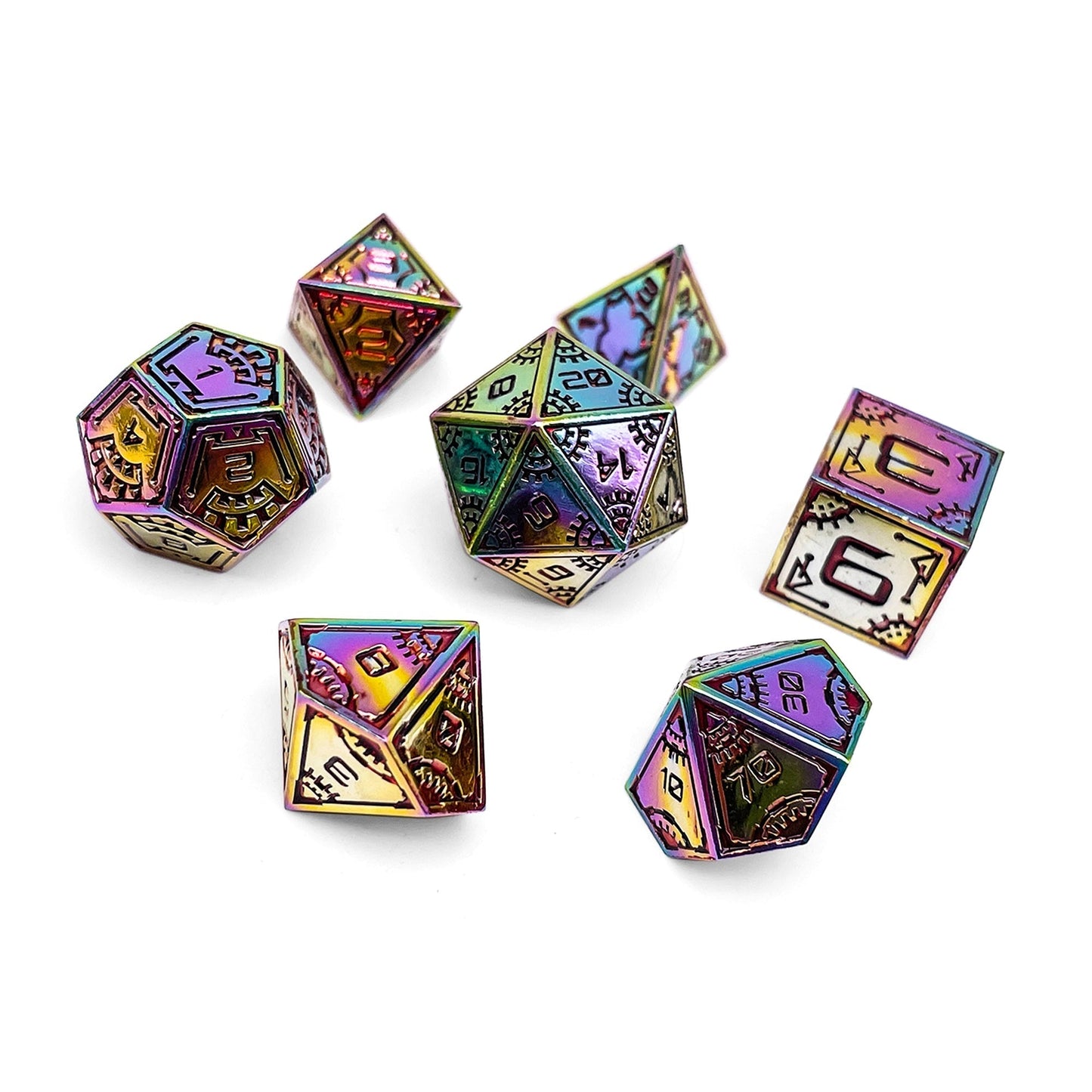 Super Nova - Space Dice 7 Piece RPG Set Alloy Metal Dice