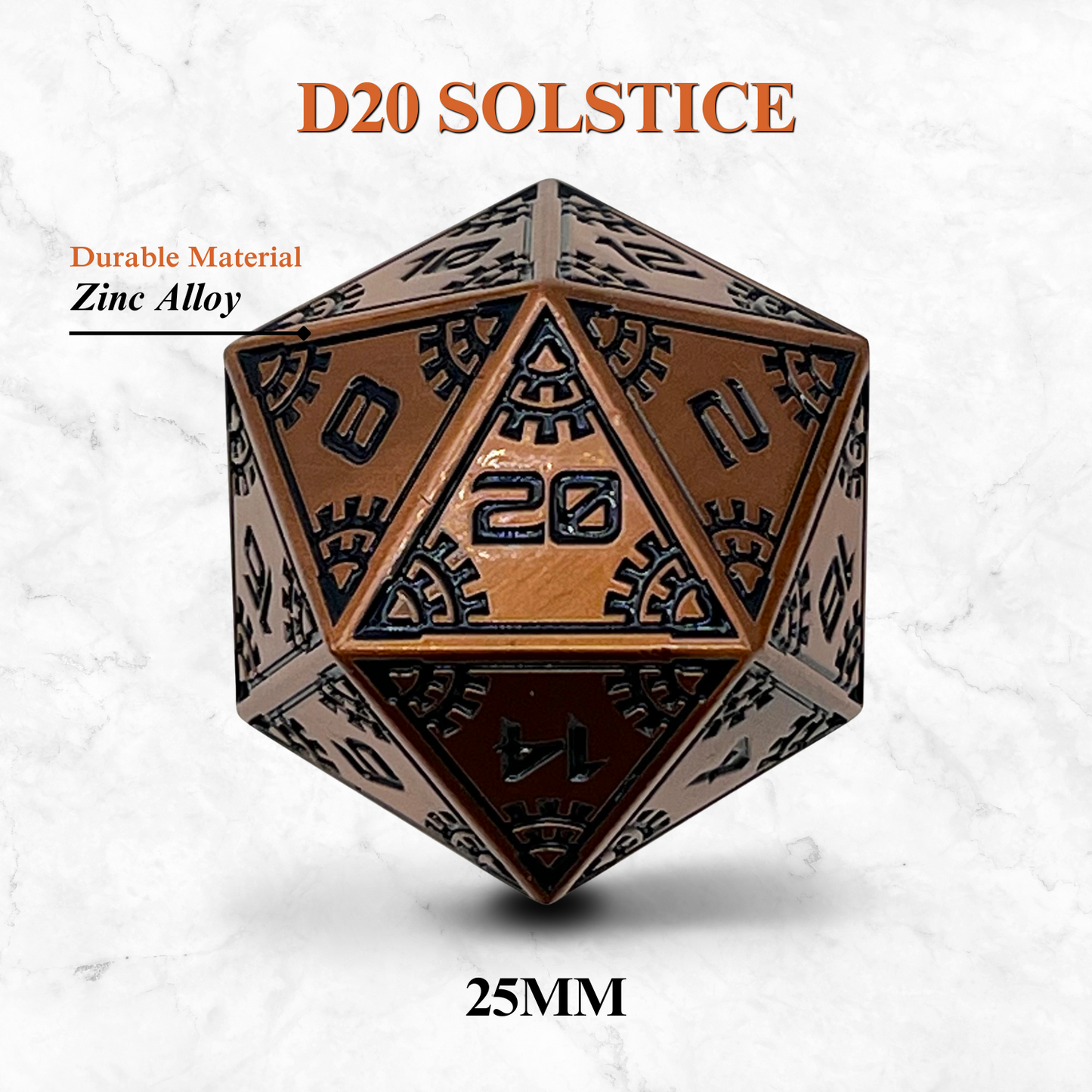 Space Dice Meteor Runestones™ - 25mm D20 - Solstice