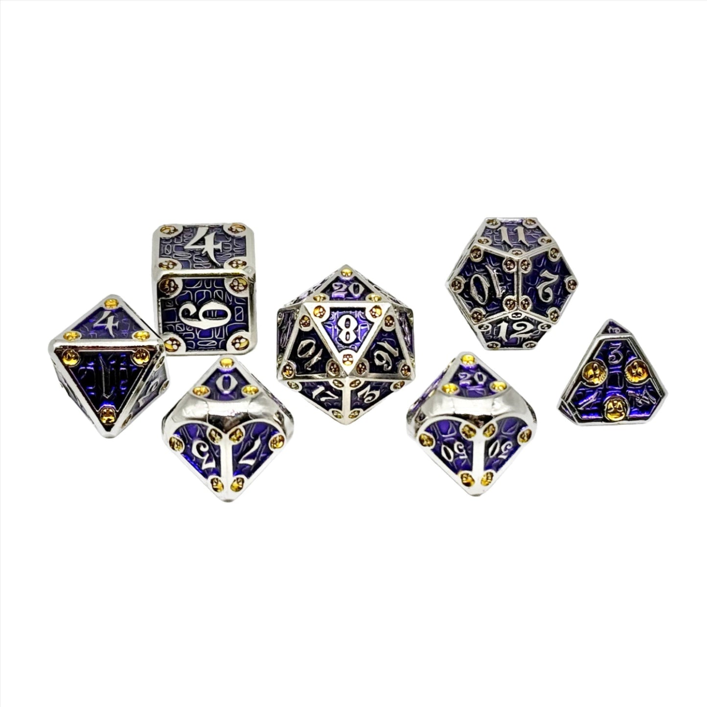 Dungeon Delve - Tomb of the Dead 7 Piece RPG set Alloy Metal Dice