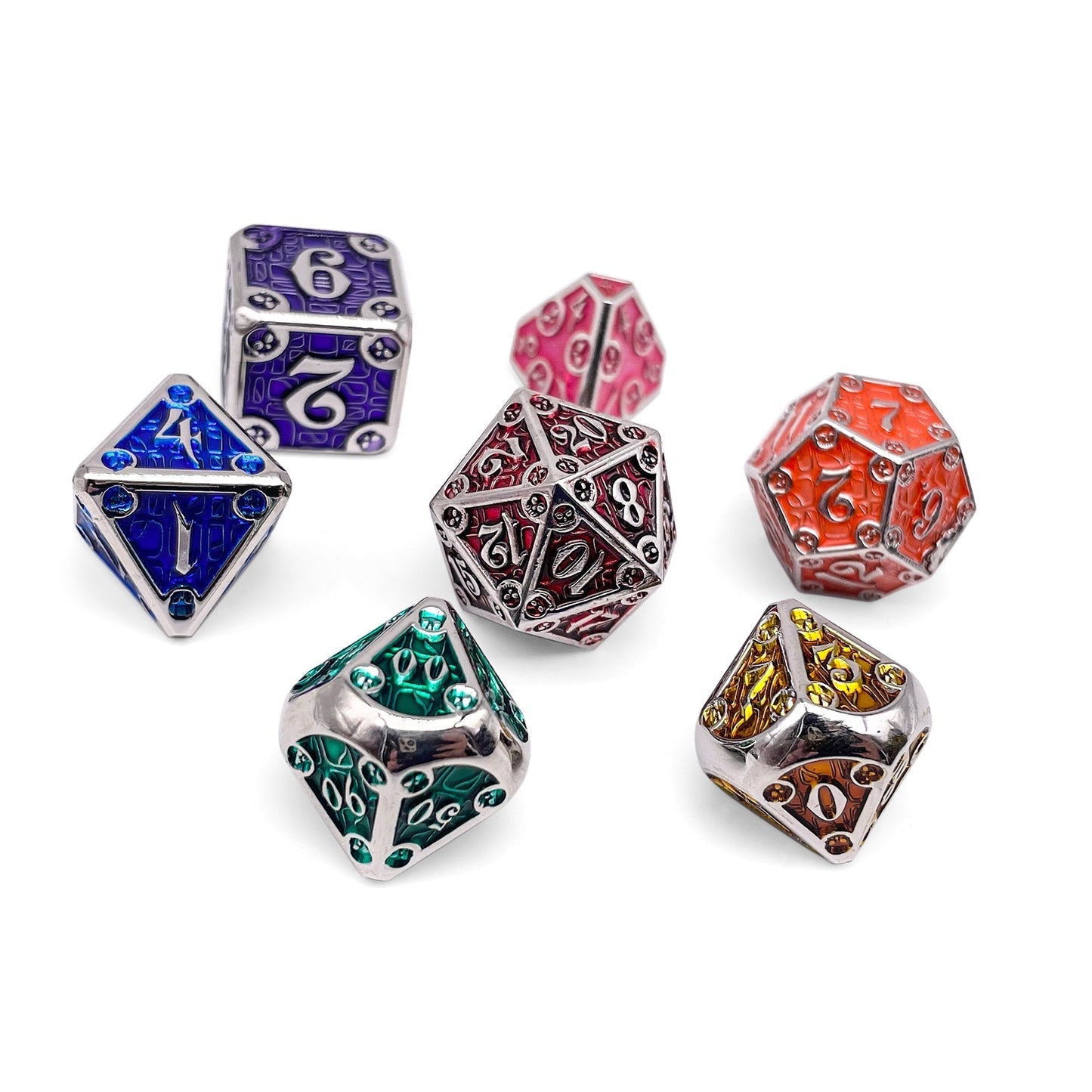 Dungeon Delve - Treasure Trove 7 Piece RPG set Alloy Metal Dice