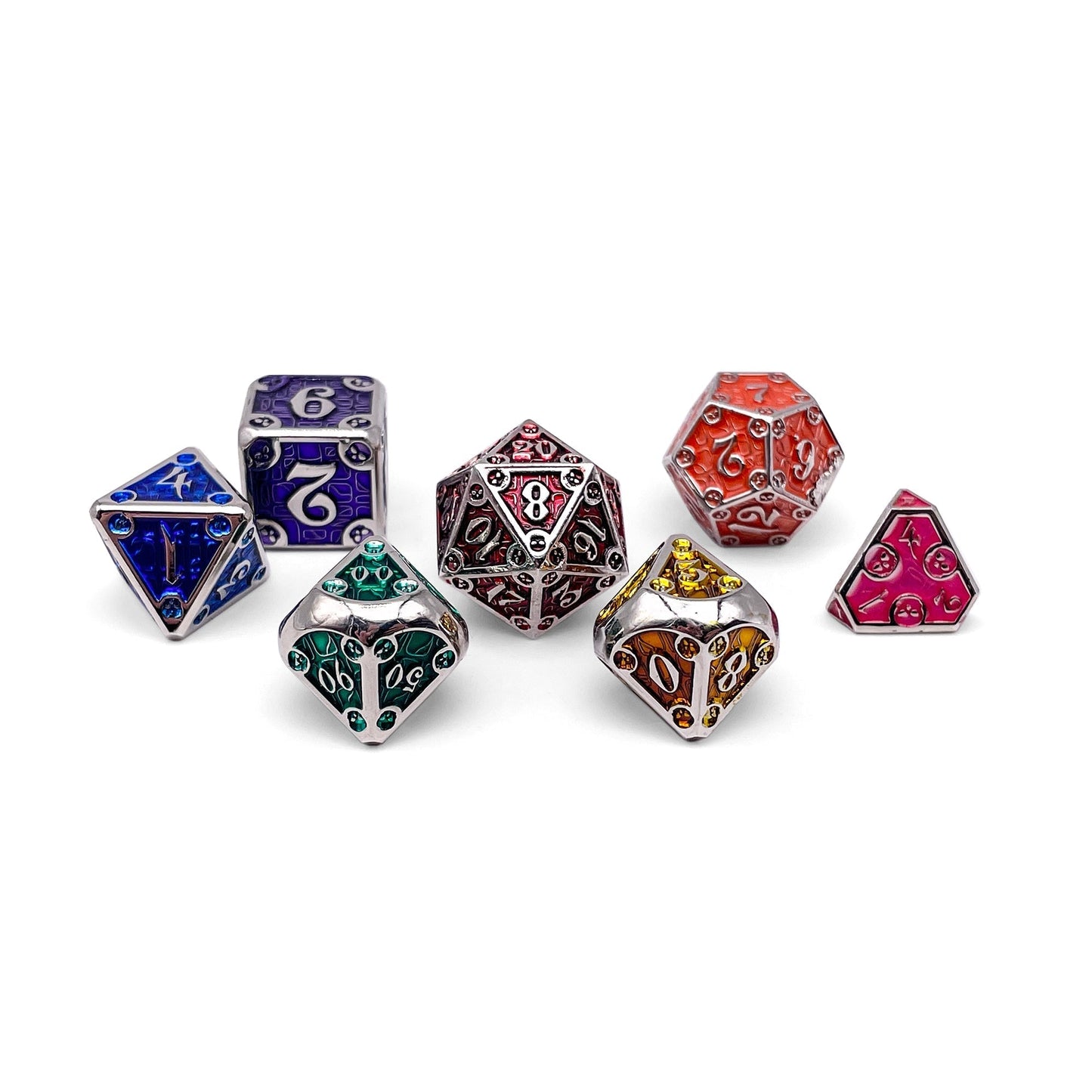 Dungeon Delve - Treasure Trove 7 Piece RPG set Alloy Metal Dice