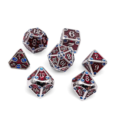 Dungeon Delve - Vampiric Corruption 7 Piece RPG set Alloy Metal Dice