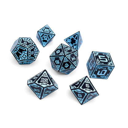 Force Field - Space Dice 7 Piece RPG Set Alloy Metal Dice