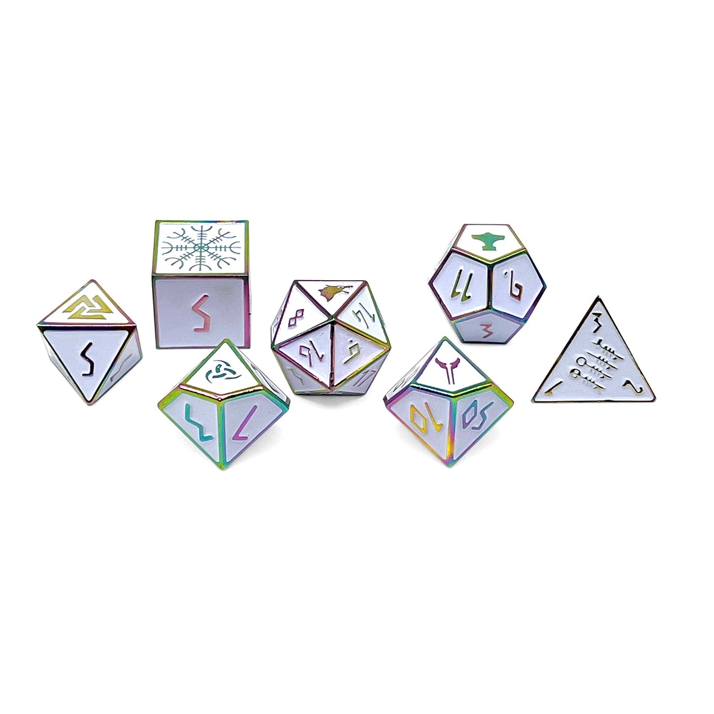 Ice Storm - Norse Themed Metal Dice Set