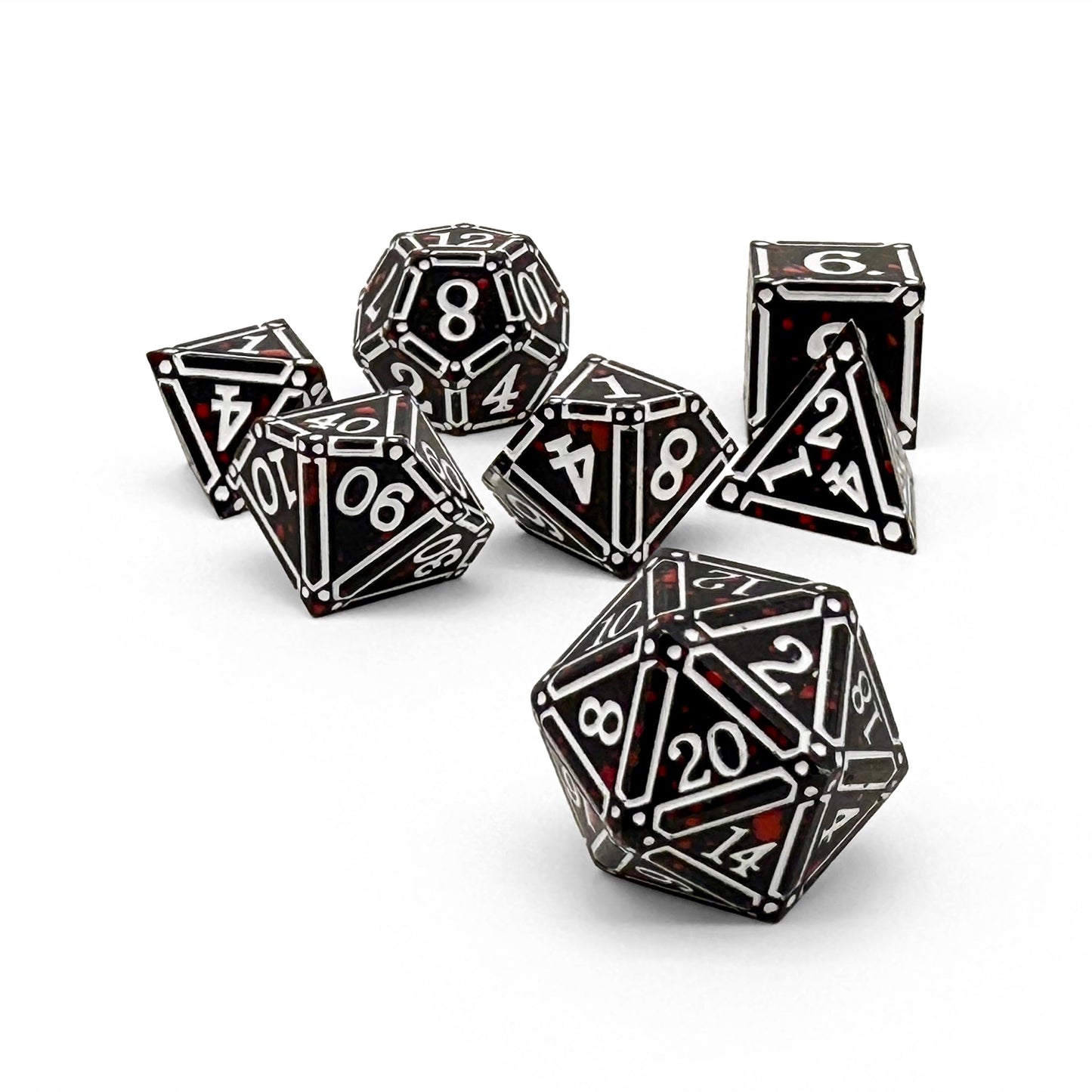 Ironworks -  Hidden in the Shadows 7 Piece RPG set Alloy Dice