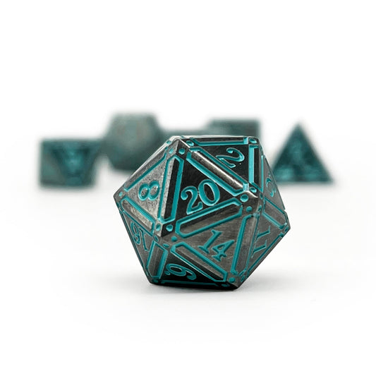 Ironworks - Ice Queen 7 Piece RPG set Alloy Metal Dice