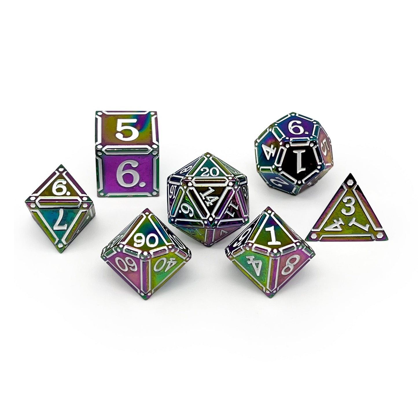 Ironworks - Particle Blast 7 Piece RPG set Alloy Metal Dice