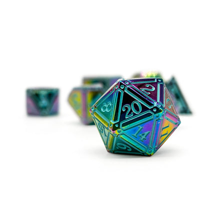 Ironworks - Skyborn 7 Piece RPG set Alloy Metal Dice