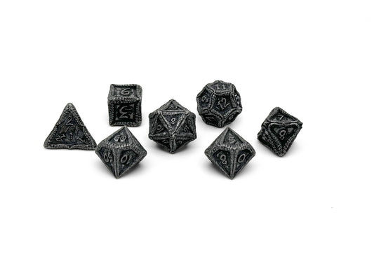 Pirate Dice - Shipwreck Treasures 7 Piece RPG set Alloy Metal Dice