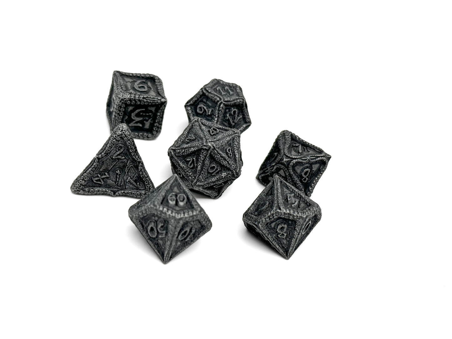 Pirate Dice - Shipwreck Treasures 7 Piece RPG set Alloy Metal Dice