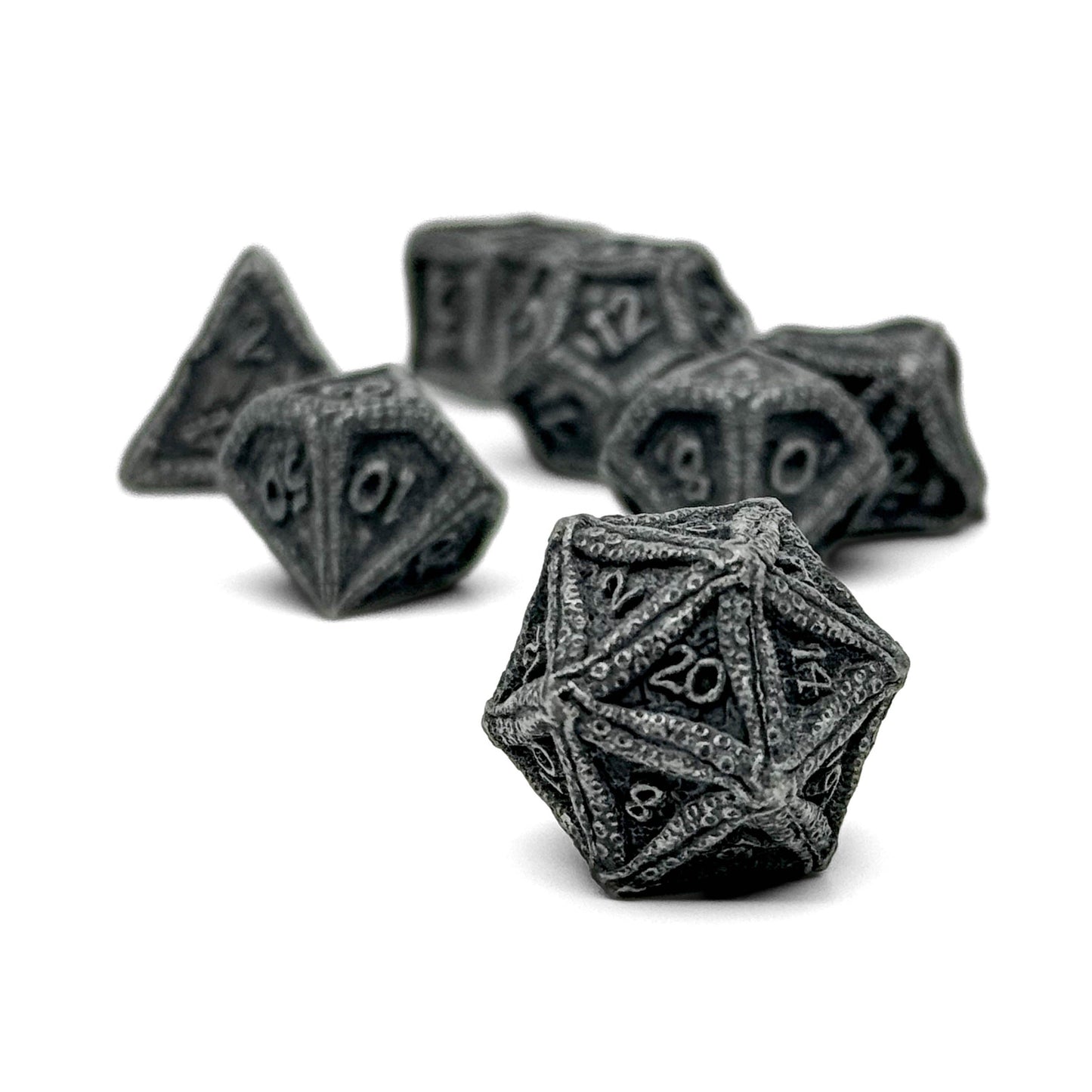 Pirate Dice - Shipwreck Treasures 7 Piece RPG set Alloy Metal Dice