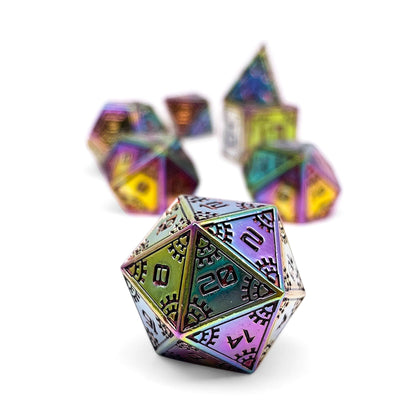 Super Nova - Space Dice 7 Piece RPG Set Alloy Metal Dice
